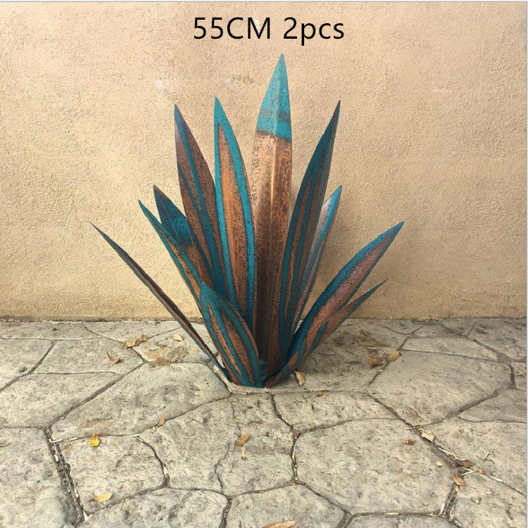 DIY Metal Art 9 Leaves Tequila Rustic Sculpture Rust Garden Yard Art Statues Craft Home Decor Signs Decoration - One Red Hill